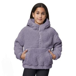Mondetta Lilac Purple Youth 1/2 Zip Sherpa Fleece Hoodie Girls Size 10/12
